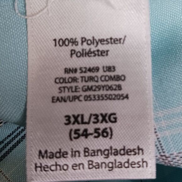 George Men's size 3XL Short Sleeve Button Down Shirt - Picture 7 of 11